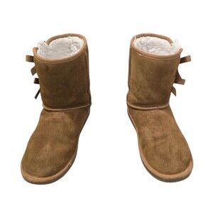 Koolaburra by UGG Womens Size 5 Boots Victoria Short Chestnut Suede
